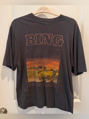 Anine Bing Brown Rio De Janeiro Crewneck Tee